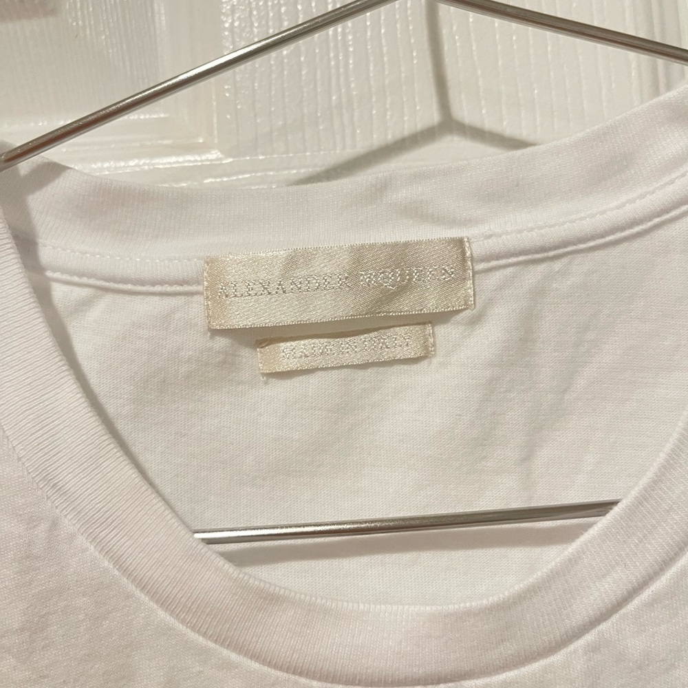 Alexander McQueen White Blue Skull Tee - Picture 2 of 5